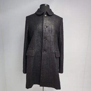Comme des Garcons - Black - wool blend - Peter Pan collar - textured jacket